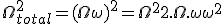 LaTeX: \Omega_{total}^2 = (\Omega + \omega)^2 = \Omega^2 + 2.\Omega.\omega + \omega^2