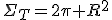 LaTeX: \Sigma_T=2\pi R^2