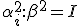 LaTeX: \alpha_i^2:\beta^2=I