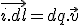 LaTeX: \vec{i.dl} = dq.\vec v