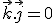 LaTeX: \vec k.\vec j = 0