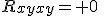 LaTeX: R_{xyxy}= 0\,