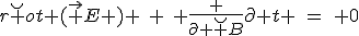 LaTeX: r\breve ot (\vec E ) \hspace{5}+\hspace{5} \frac {\partial \breve B}{\partial t} \hspace{5}=\hspace{5} 0